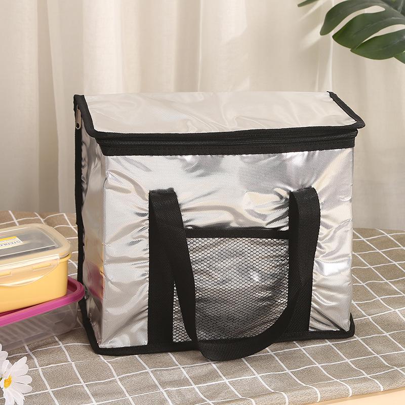 Portable Aluminum Foil Insulated Lunch Bag for Outdoor Picnic