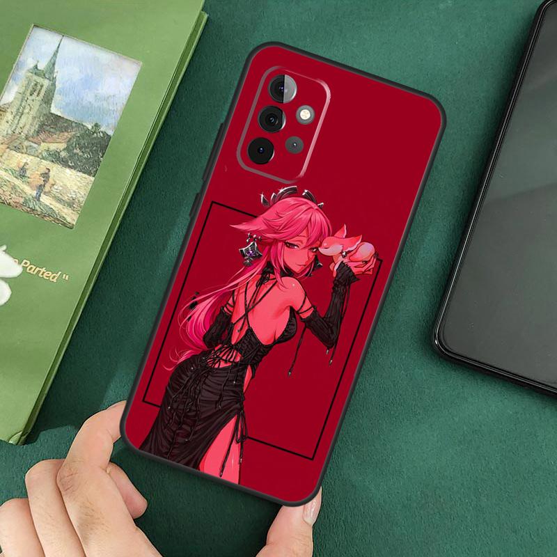 Genshin Impact Yae Miko Cover For Samsung Galaxy A54 A52S A52 A32 A22 A12 A72 A33 A53 A73 A14 A70 A51 A71 Case
