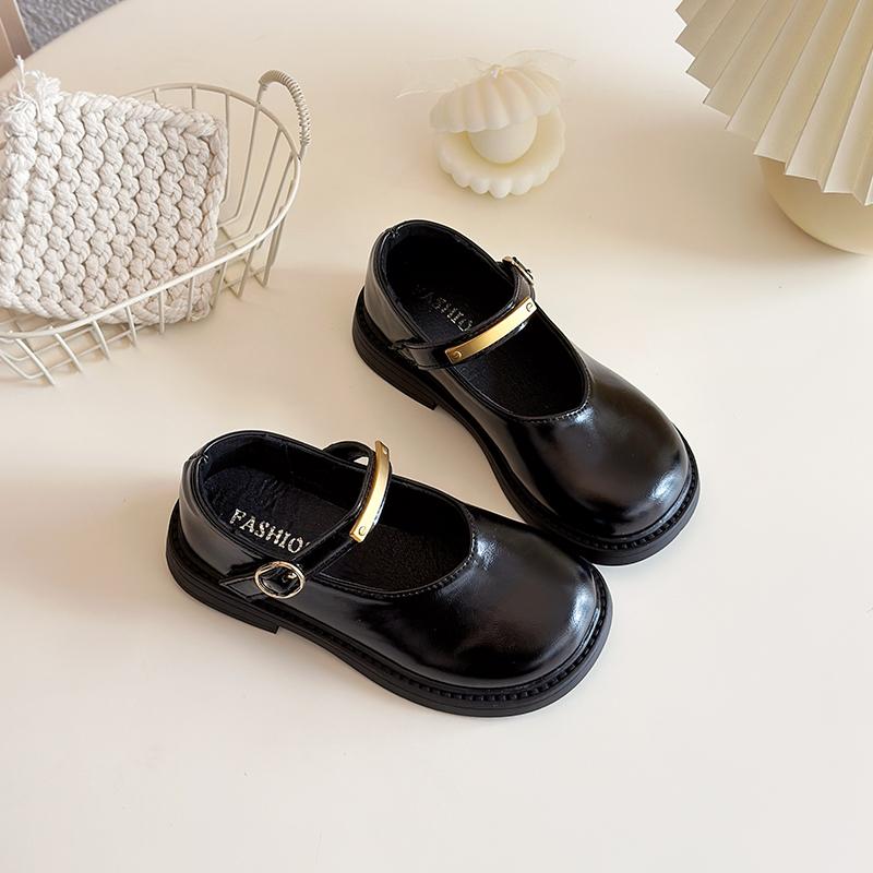

New Spring Autumn Children Shoes Fashion Wine Red Versatile Girls Causal Leather Shoes Round-toe Kids Princess Mary Jane Shoes 36
