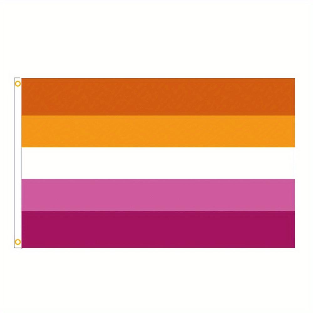 3 Styles 90*150cm (3*5ft) Lesbian Flag (without Flagpole) LGBTQ+ Pride Month Outdoor Garden Decoration