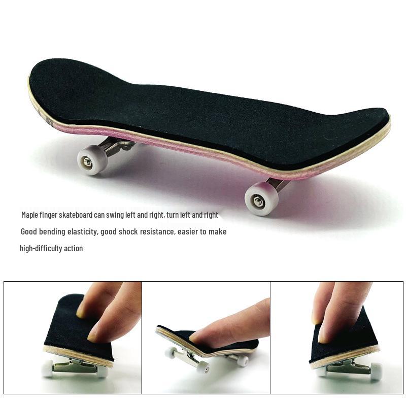 Maple Double Kick Finger Skateboard Toy for Teens & Children