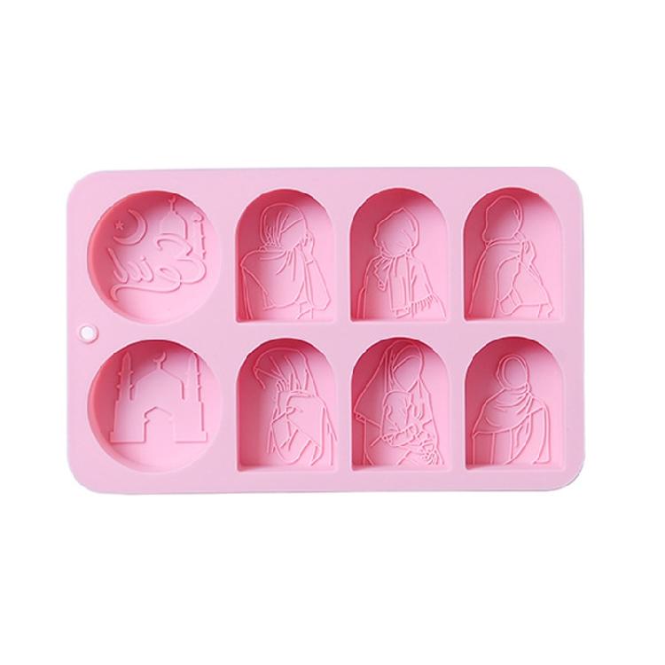 

Chocolate Molds Silicone Material Baking Moulds Ramadan Theme Baking Accessories 1 рожевий