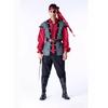 Halloween Red Pirate Captain Jack Costume Masquerade Ball Adult Female Pirates of the Caribbean Show Dress