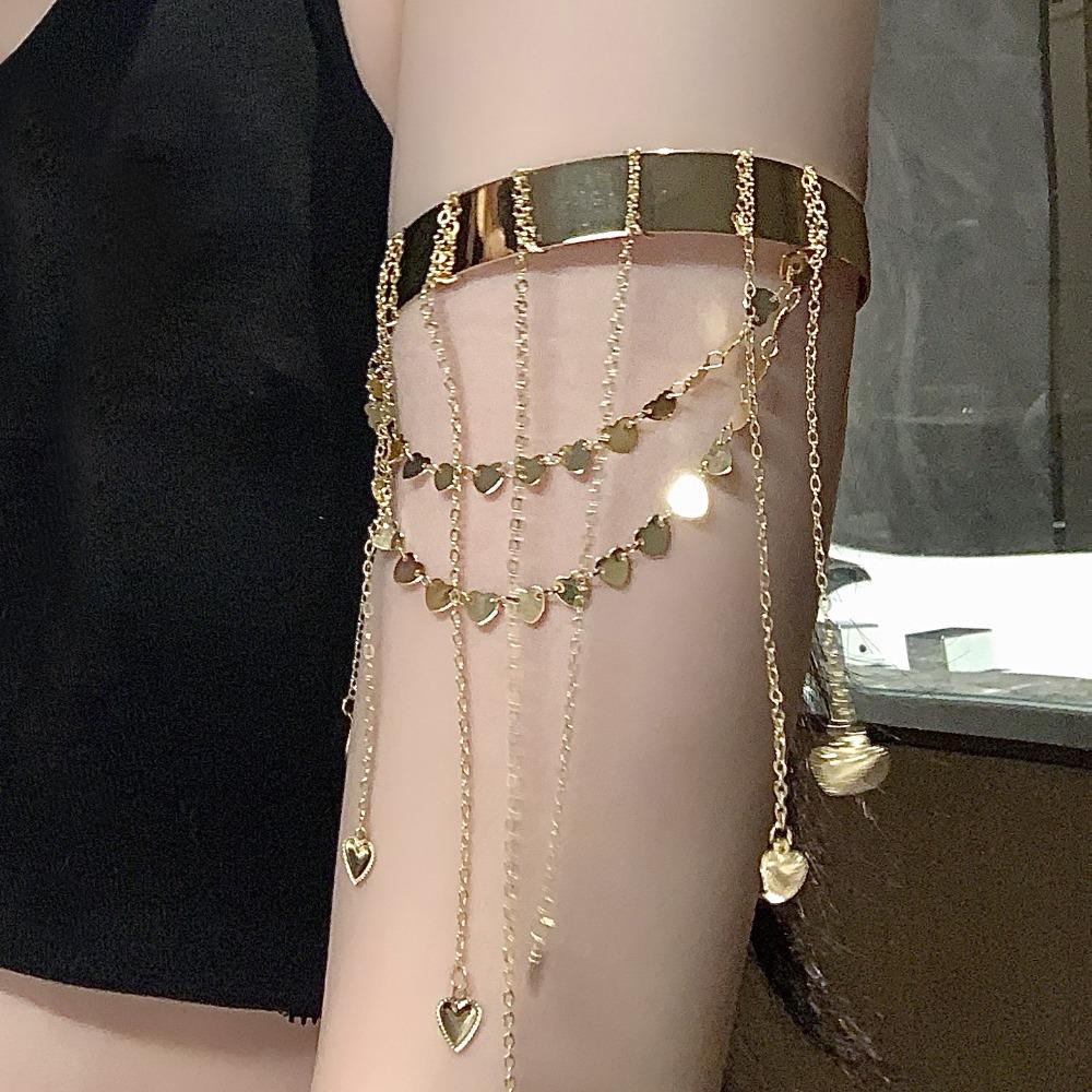 Sweet Fringe Open Bangles Exquisite Upper Arm Cuff Upper Armband Hand Jewelry  Women