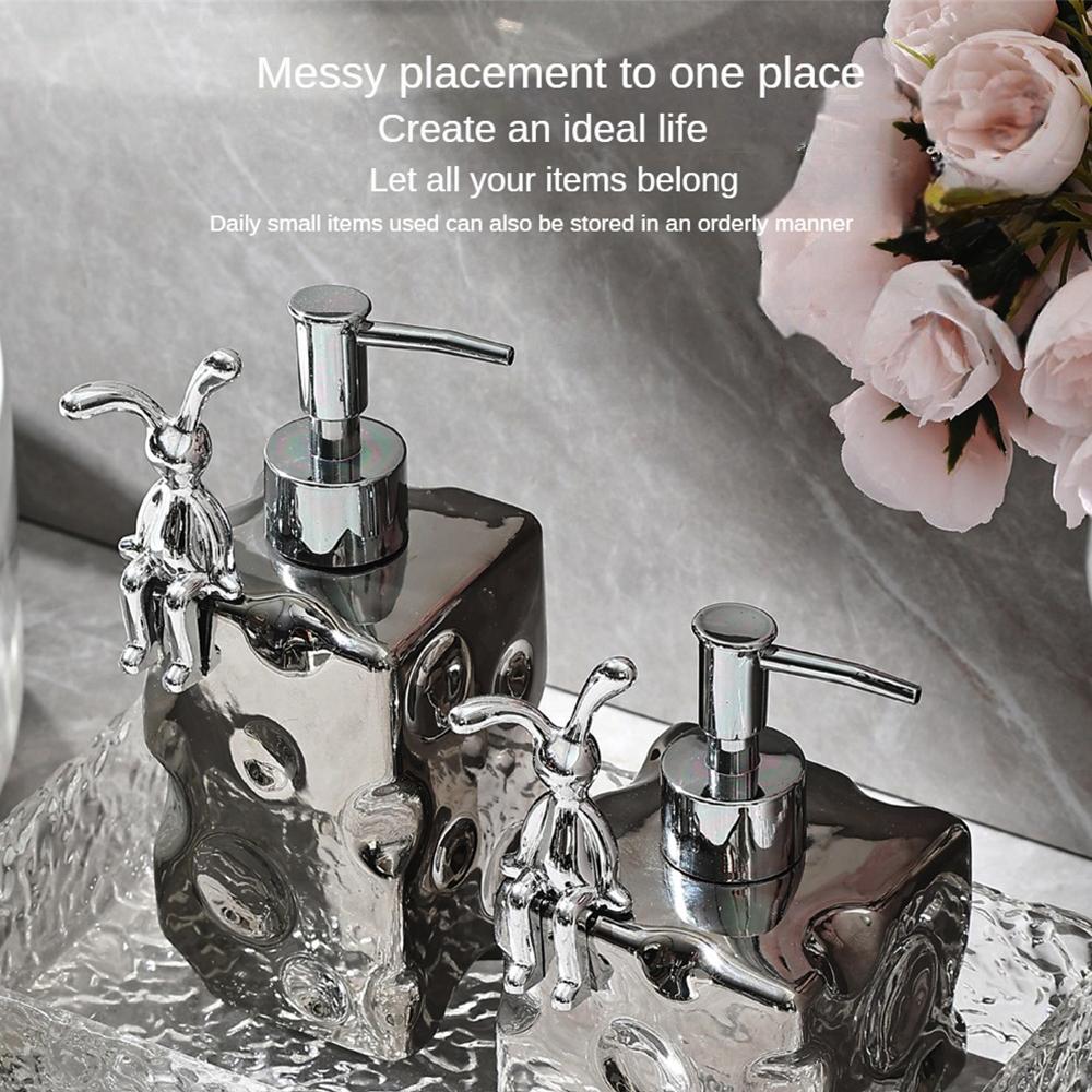 Hand Soap Laundry Liquid Sub Bottling Soap Shampoo Dispenser Bottles Shampoo Shower Conditioner Ceramic Modern Minimalist