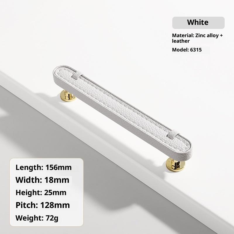 Zinc Alloy Leather Handle Shoe Cabinet Knobs And Handles Kitchen Cupboard Door Pulls Drawer Knobs Furniture Handle Hardware