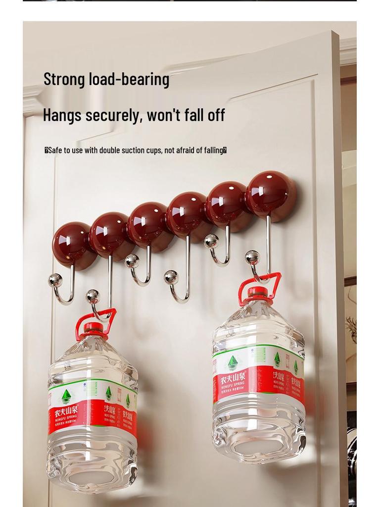 No-Drill Suction Cup Hook: Strong Load-Bearing Adhesive for Bathroom, Bedroom, Kitchen, Door, and Hat Storage.