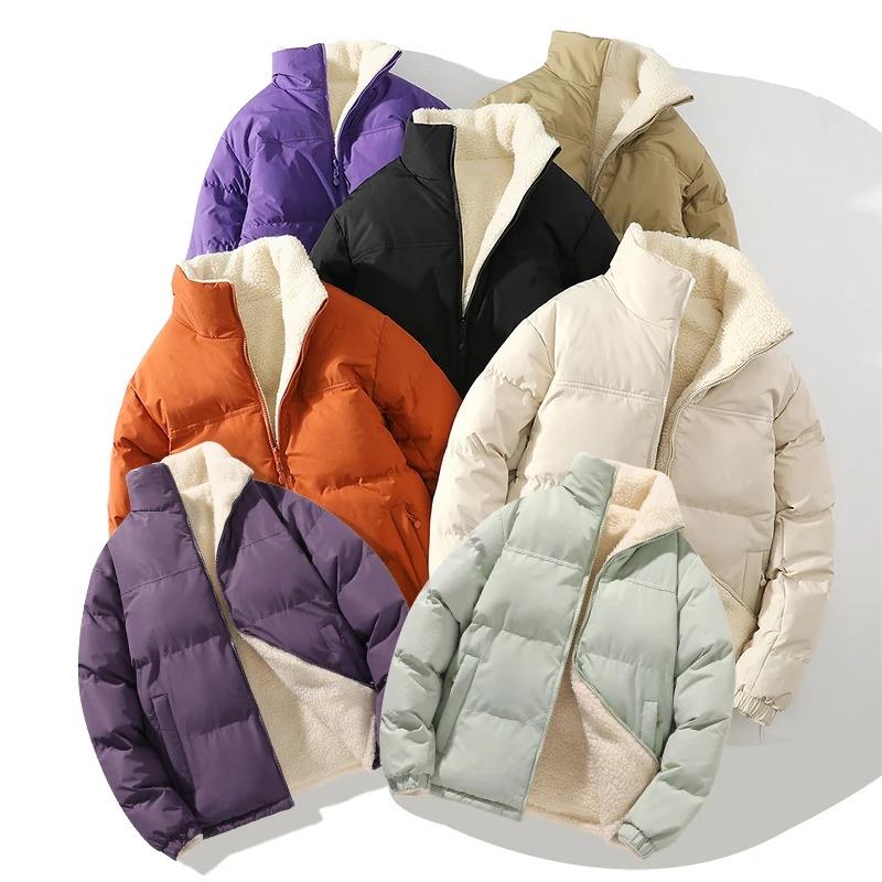 Trendy Winter Clothing Men's Parkas Wool Warm Coat Windproof Thick Coat Stand Collar Color Men's Coat