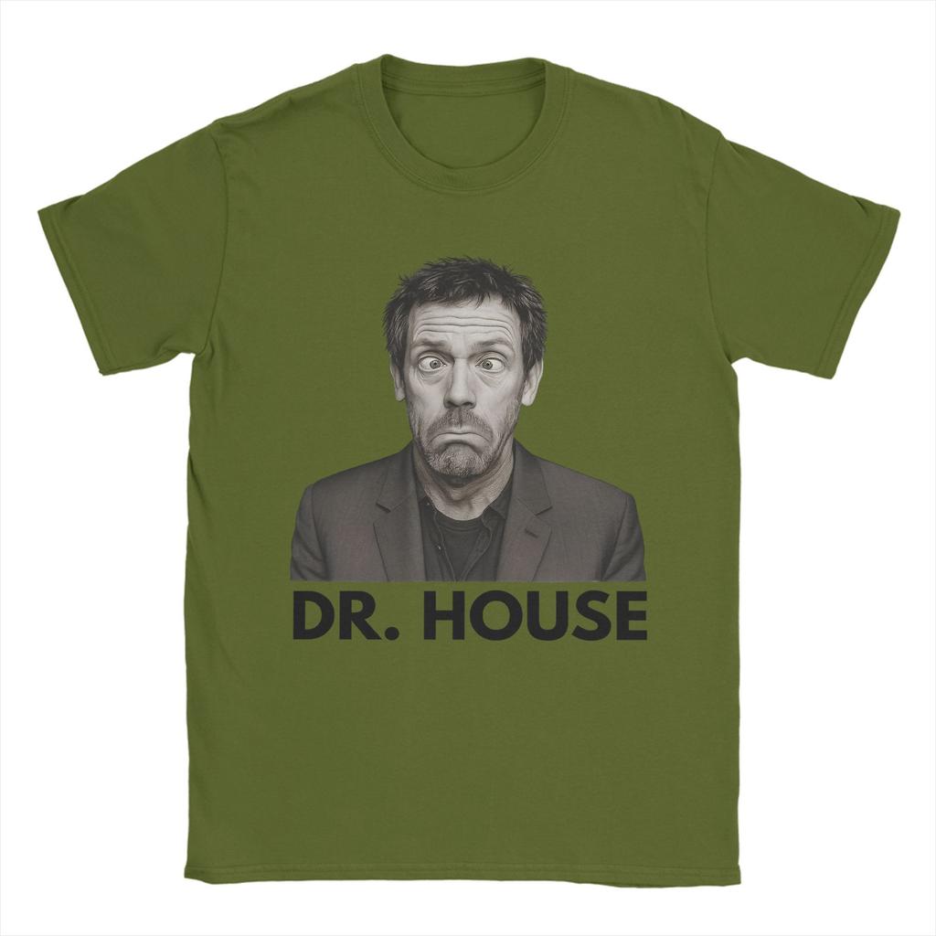 Dr. Gregory House Md Obličej Pánské Tričko Estetická Bavlněná Trička Letní O-výstřih Hipsterské Tričko Levné Oversized Topy