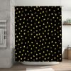 Black and yellow waterproof bathroom curtains with a pattern design for home decor custom-made shower curtain
