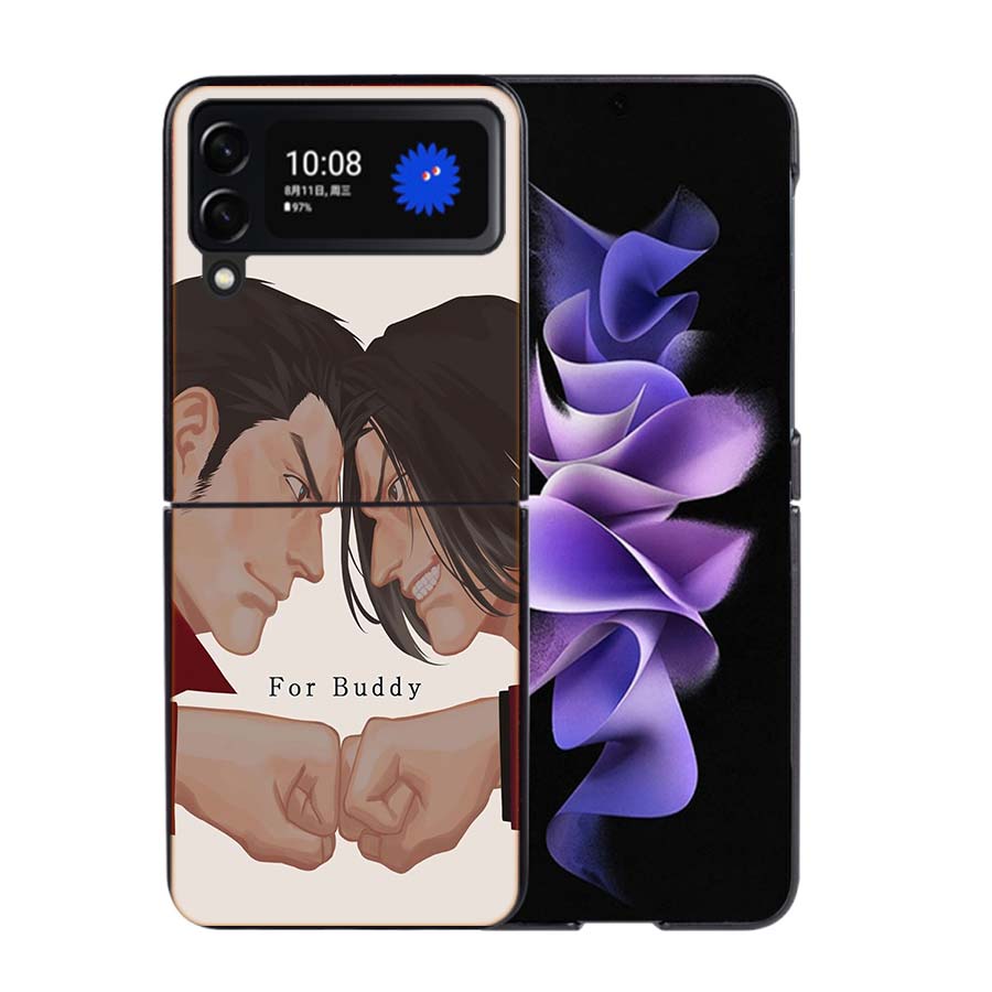 Yakuza 0 Game Phone Case For Samsung Z Flip 7 6 5G Galaxy Z Flip4 Z Flip5 Z Flip3 Coque Black Hard PC Shell Protective Cover