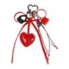 Braided Rope Keychain Heart Bows Earphone Bag Pendant Charm Fashion Bag Accessories for Handbag,Backpack Decorations
