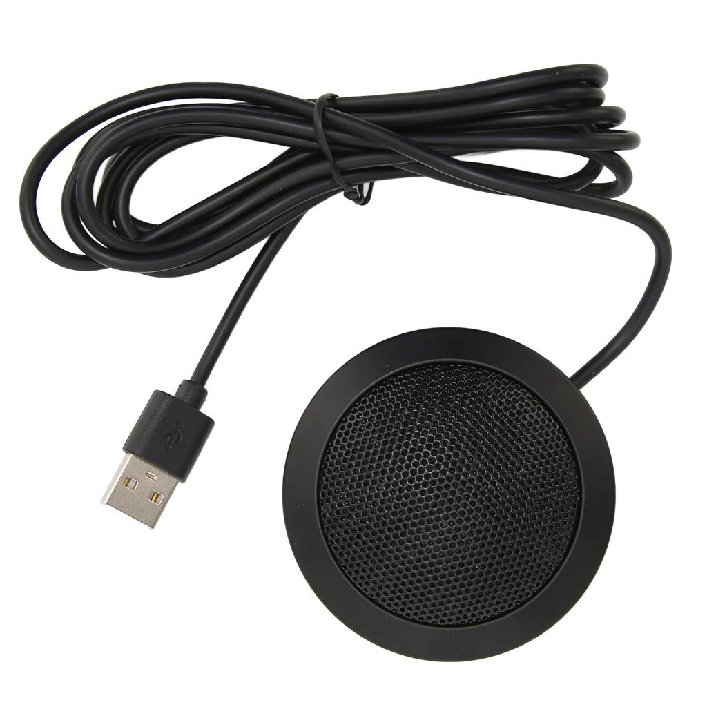 Conference Microphone 360 Degrees Omnidirectional Pickup Plug and Play Noise Reduction Omnidirectional Microphone