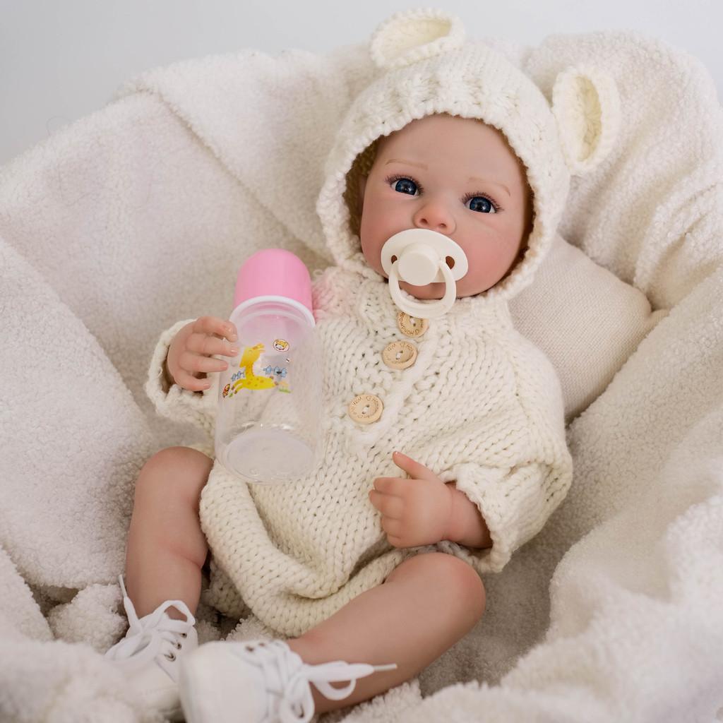 Silicone Baby Reborn Doll 18in Realistic Baby For Collectors And Gift Enthusiasts