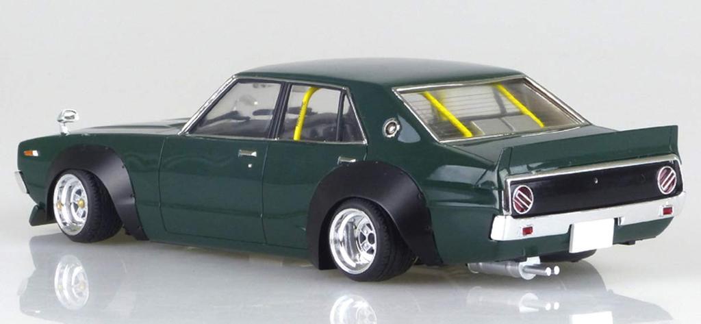 Aoshima Bunka Kyozai Seria Liberty Walk 8 LB Works Nissan Skyline Kenmeri 4Dr 2015 Model Plastikowy 1/24 Nie. wer.