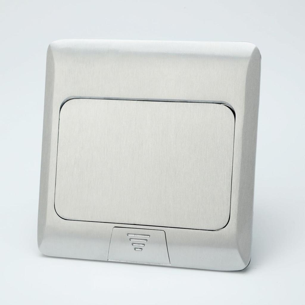 145 Aluminum Waterproof Floor Socket, Euro/French/British Standard Double Socket, Pop-up Design