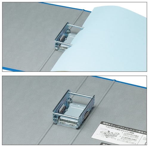 KOKUYO File Tube File K2 Double-Opening A4 Vertical 800 Sheet Holder 2 Holes Silver K2F-ETB680C