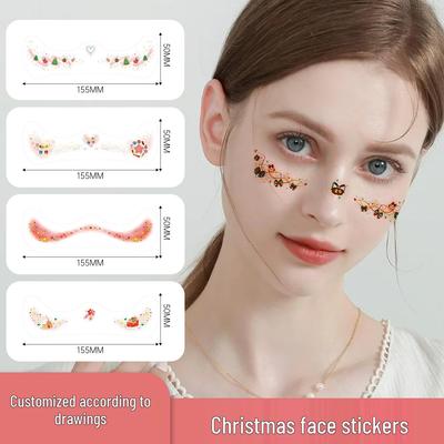 In Stock: New Christmas Festival Tattoo Stickers - Face Makeup for Parties & Concerts
