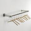 Women's Clothing Wall-Mounted Display Rack – Stainless Steel Brushed Side Hanging Shelves