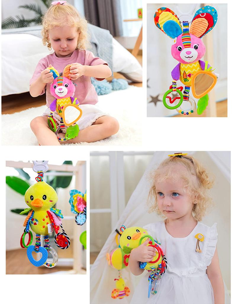 ALLMIRA Car Seat Toy Stroller Mobile Hanging Baby Toy Baby Mini Mobile Attachable Car Baby Seat Car Mobile for Outings and Trips