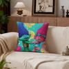 Kids Trolls Cushion Cover Cushion Cover Set 4Pcs 50x50 45x45 40x40 Pillowcase Decorative Sofa Home Decor