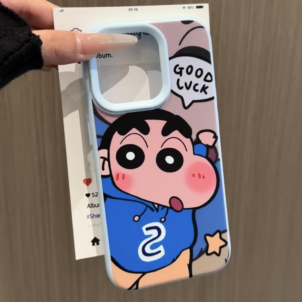 Cute Crayon Shin-chan for iPhone Apple 16/17 Promax Phone Case 15 Liquid 13 Cute 14 Soft