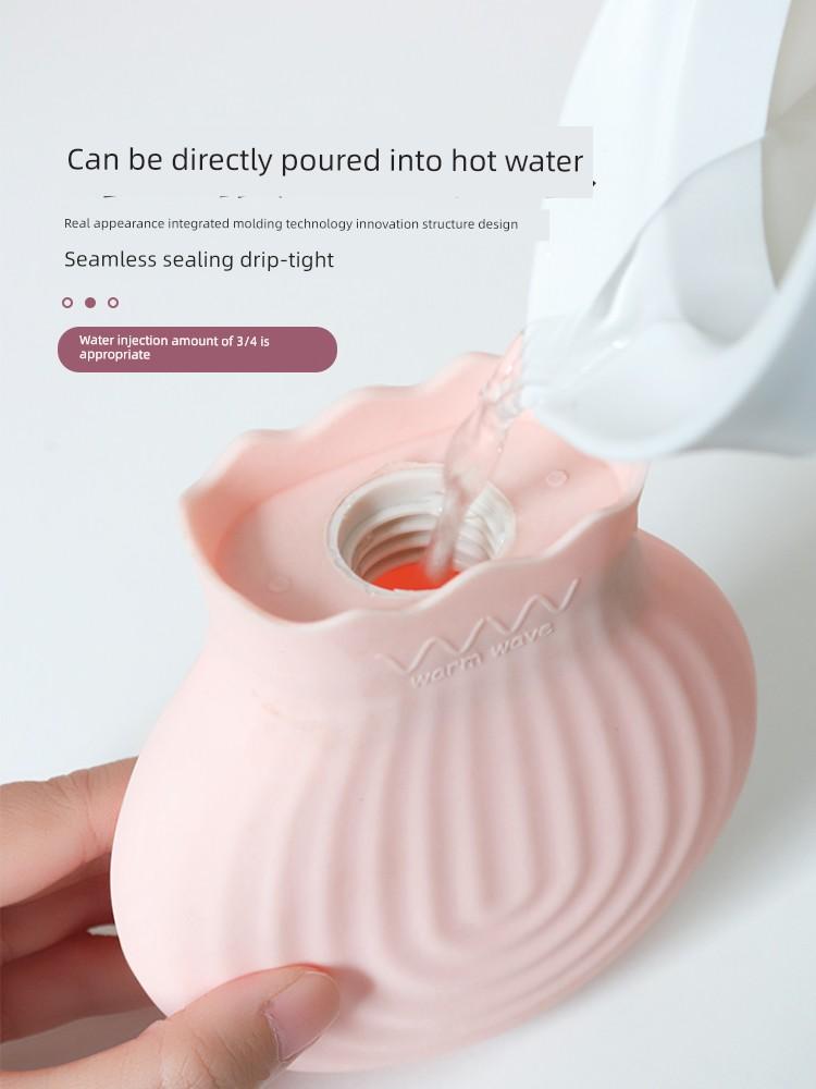 Hot Water Bag Silicone Hand Warmer Large Hot-Water Bag Portable Student Small Size Water Injection Heating Pad Female Winter Stuffed