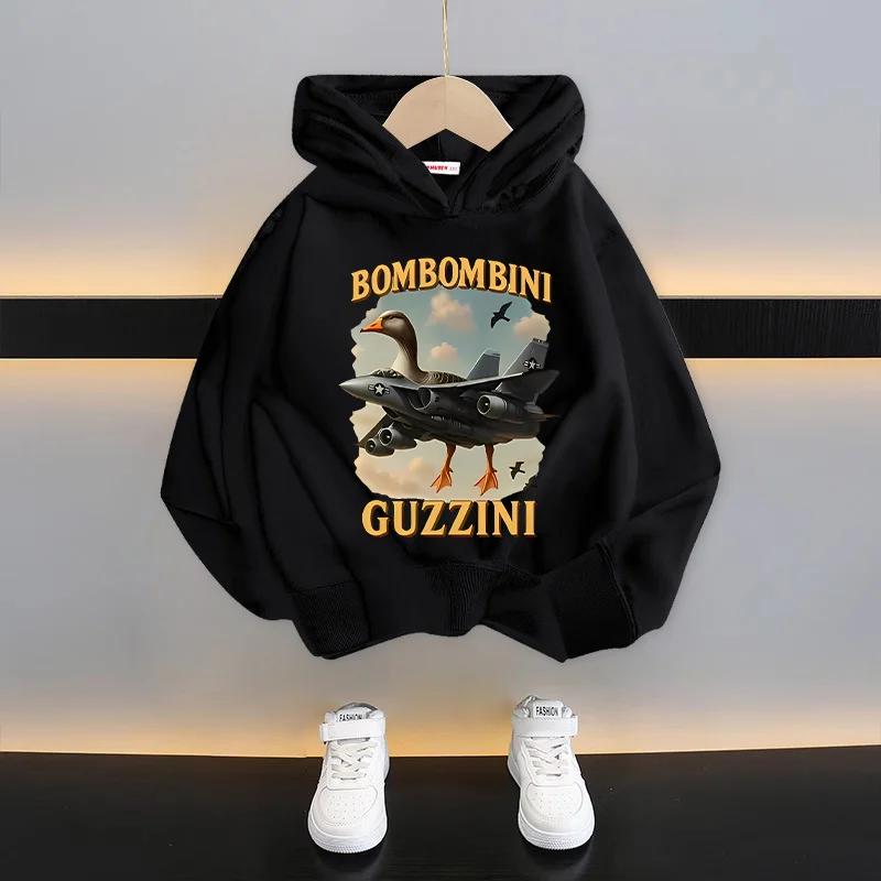 Italiensk hjärnförruttnelse Barn Huvtröja Rolig Tecknad Grafik Tunn Sweatshirt Tung Tungtung Sahur Vardagskläder Långärmad Topp Pojkkläder