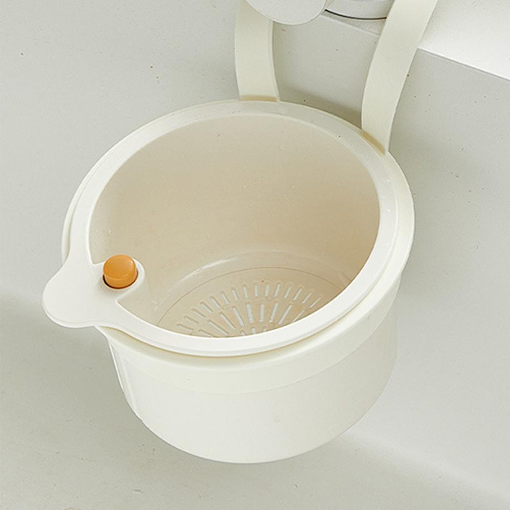 1PC Panier Passoire Suspendu Créatif pour Évier Couvercle Inférieur Ouvrable Égouttage Rapide Filtre à Déchets de Cuisine Multifonctionnel Détachable
