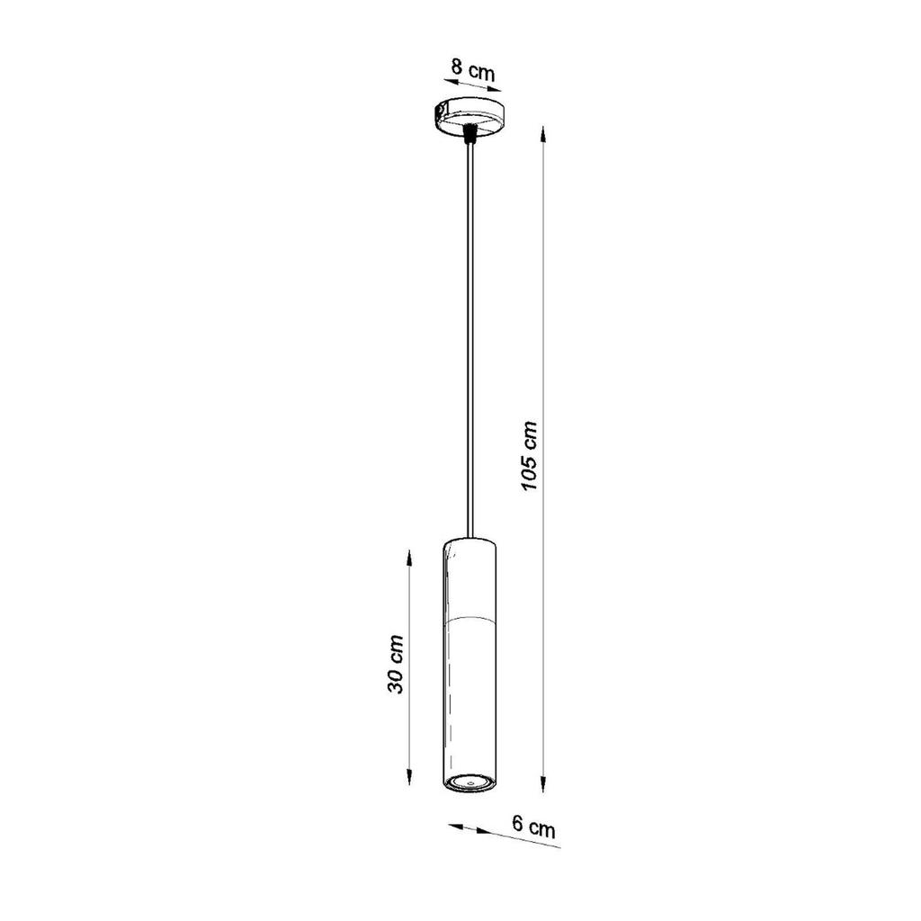 Borgio 1 black hanging lamp