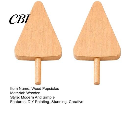 DIY Craft Stick Unfinished Wood Popsicle, Summer Ice Cream Shaped Wooden Popsicles Paint for Projects Home Decoration Supplies