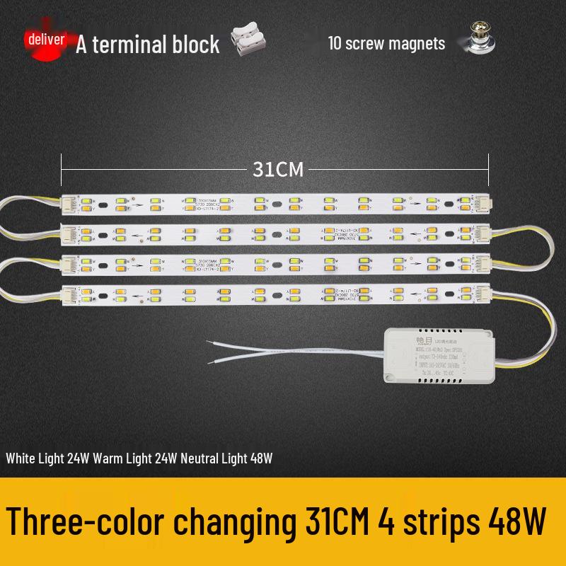 Dimmable LED Ceiling Light Panel: Dual/Triple Color Light Board & Bar