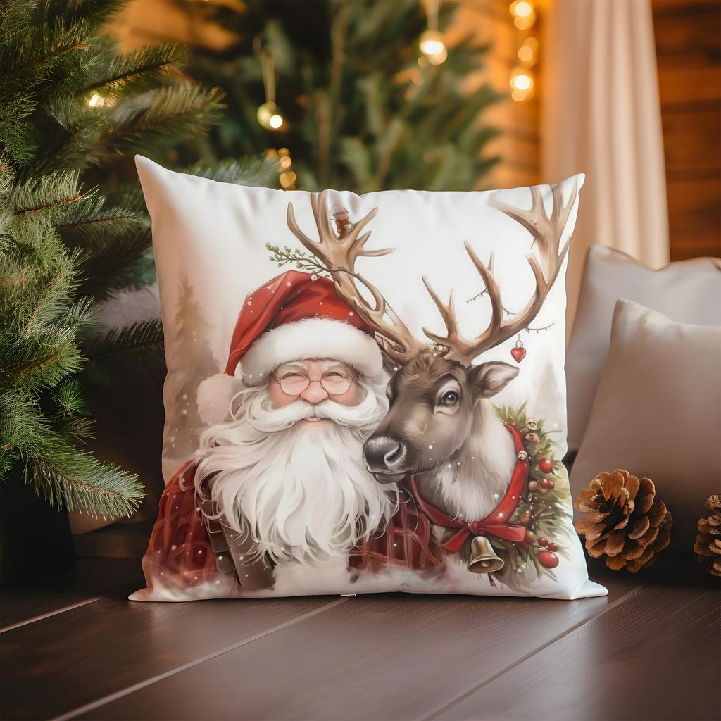 Home Decor Glowing Christmas Tree Pillow: Merry Christmas Pattern Cushion Cover Suitable for Sofa Bedroom Car Pillow Cover