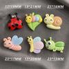 10Pcs New Resin Cartoon Snails, Bees, Butterflies And insects Flat Back Parts Decorative Hair Bow Accessories