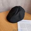 Color Solid Fashion Retro Leather Cap Women Autumn Spring Protection Sunlight