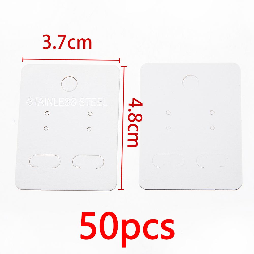 

100pcs/50pcs Stainless Steel Jewelry Packaging Cardboard Kraft Paper Cards for DIY Necklace Bracelets Hanging Display&Packaging