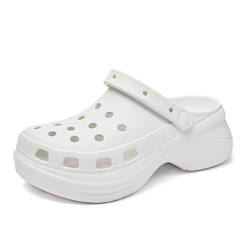 Ladies' hole shoes, summer thick soled, height increasing, anti slip sports, beach sandals, outdoor garden shoes