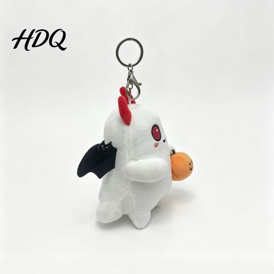 Cute Ghost Keychain Pendant Halloween Plush Keychain Spooky Stuffed Toy for Backpack Gift Party Keys Soft Mini Doll Bag Charm Festive Kids