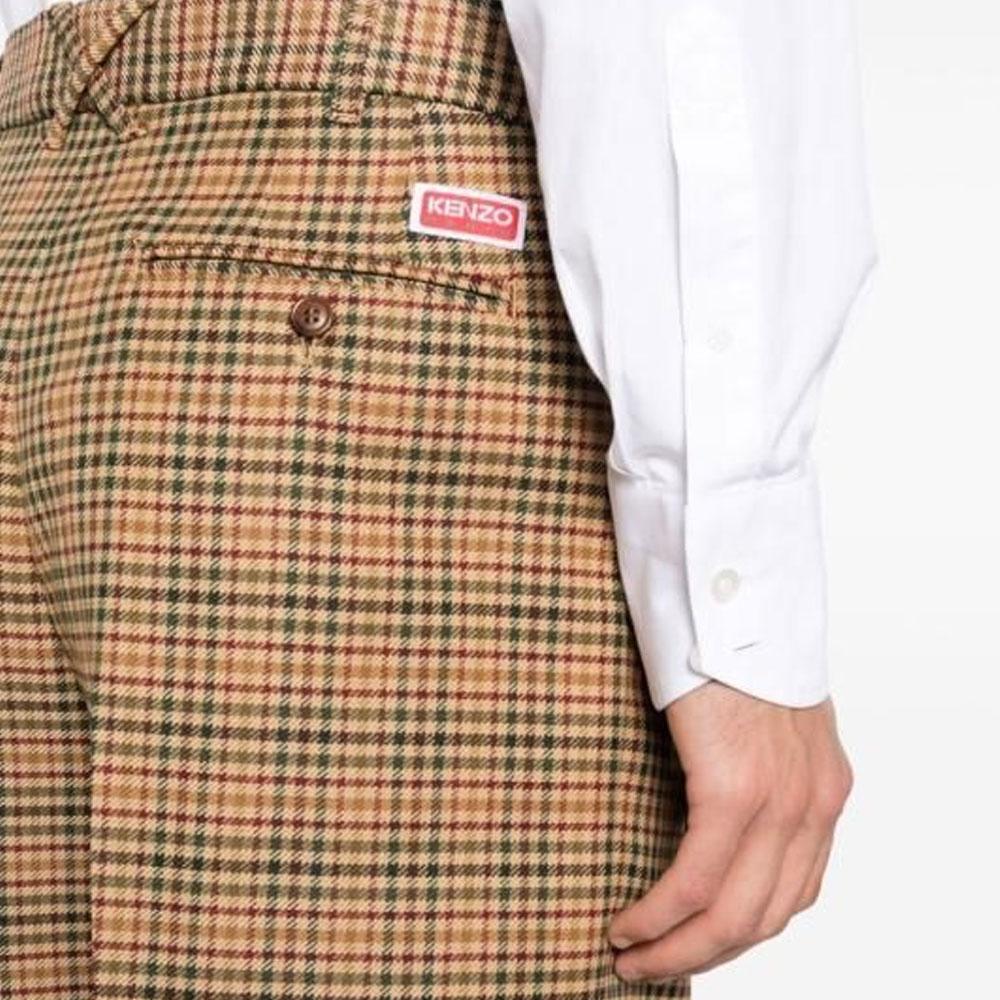 Kenzo checkered pleated tailored trousers FD65PA2149GH-14