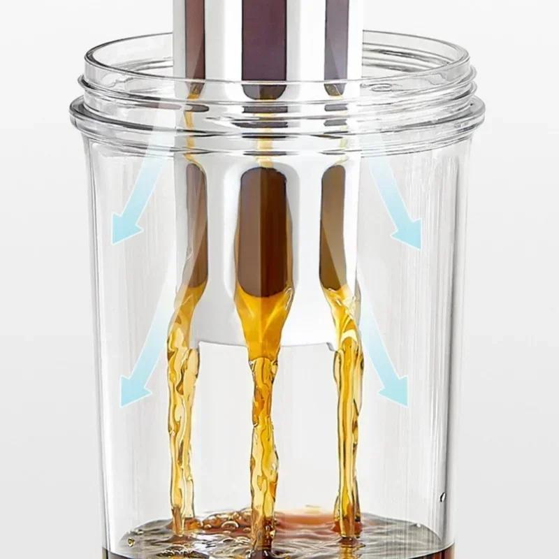 1L Manual Cold Brew Maker High-capacity Water Bottle Summer Portable Juices Tea Pot Coffeeware Cold Water Jug for Refrigerator