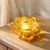 Plastic Flameless Tea Light Electronic Lotus Lamp Decorative Lighting Flameless Candle Lamp  Home