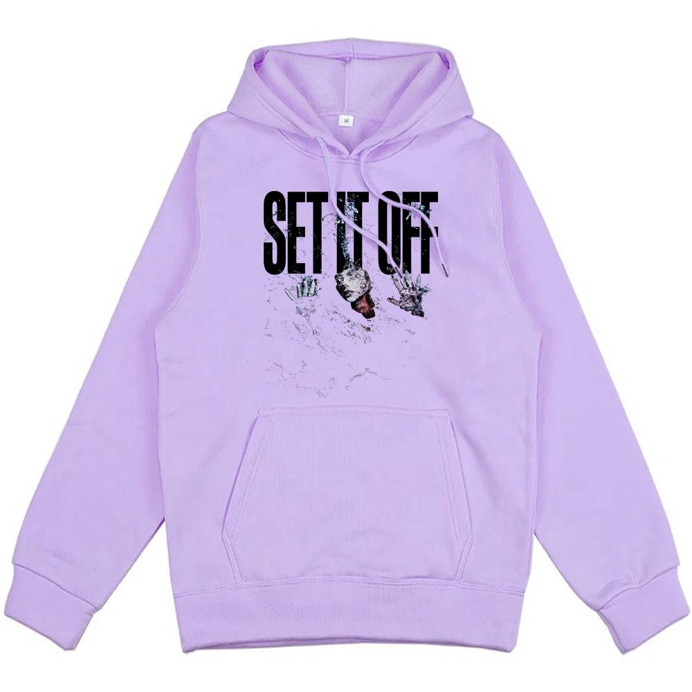 SIO Album Tracklist Hoodie Rock Band Set It Off Sweatshirts Grunge Fashion Unisex Streetwear Hip Hop Grunge Male Sudaderas Mens