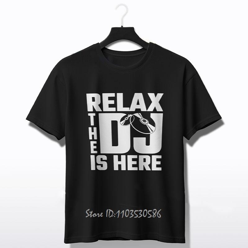 DJ In Progress Cotton Tshirt Casual Geometric Print Oversized T-shirt - Perfect For Summer Outdoor Unisex Tops TeesunisexClothing