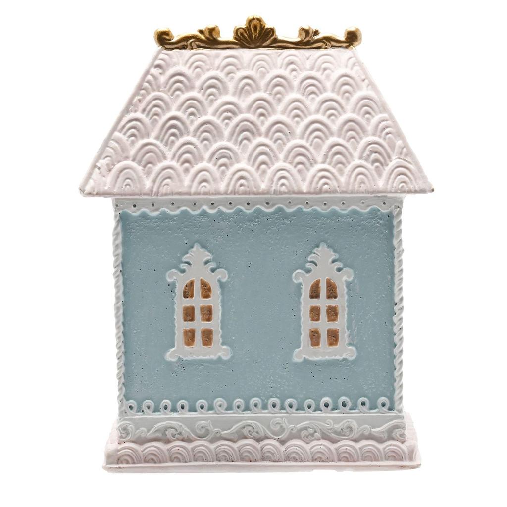Blue House Ornament 15cm
