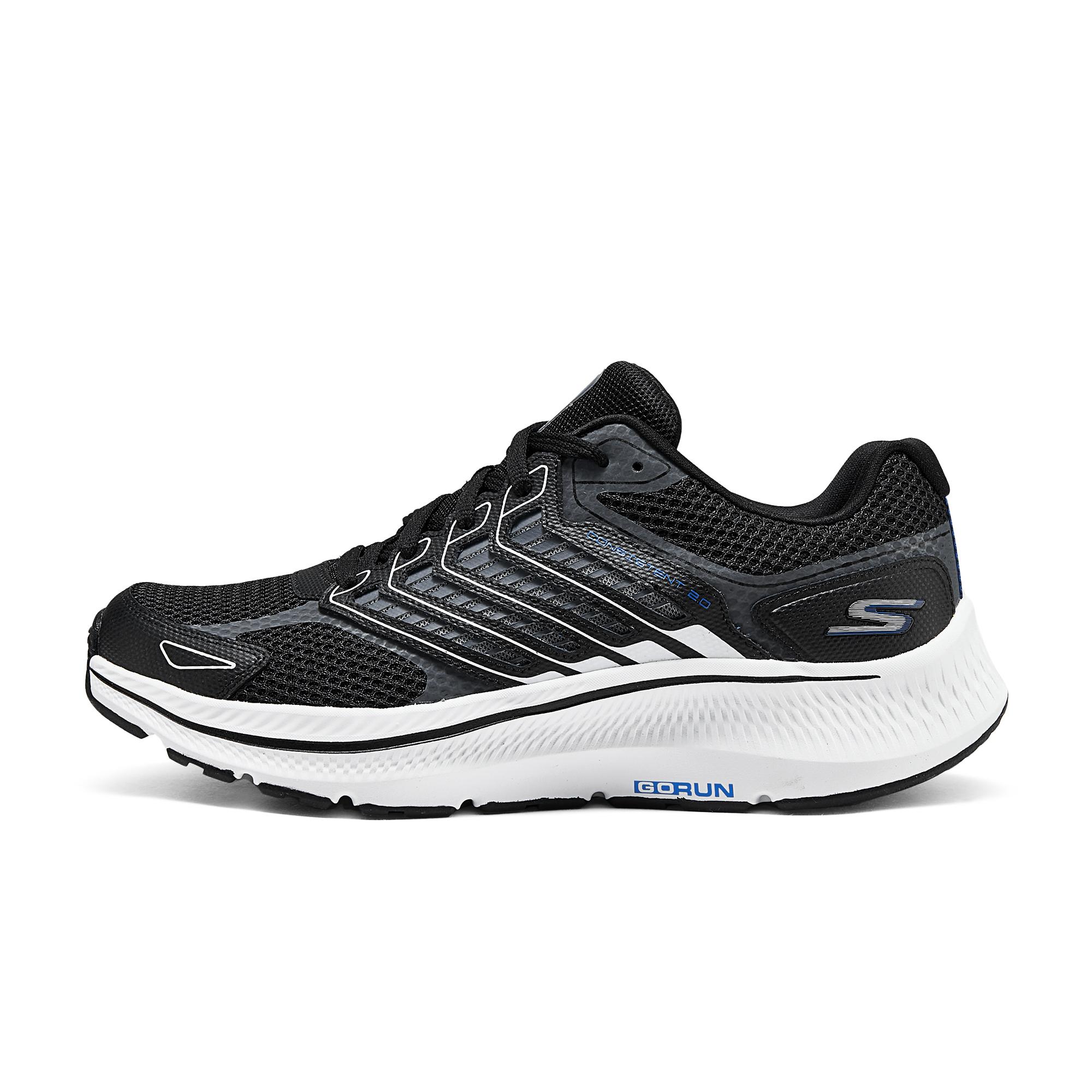 Skechers Go Lightweight Shock Absorbing Knee Support Running Shoes Men sneakers Black Gray 220867-BKGY 40