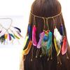 Indian Woman National Ethnic Peahen HairBand Headdress Boho Wind