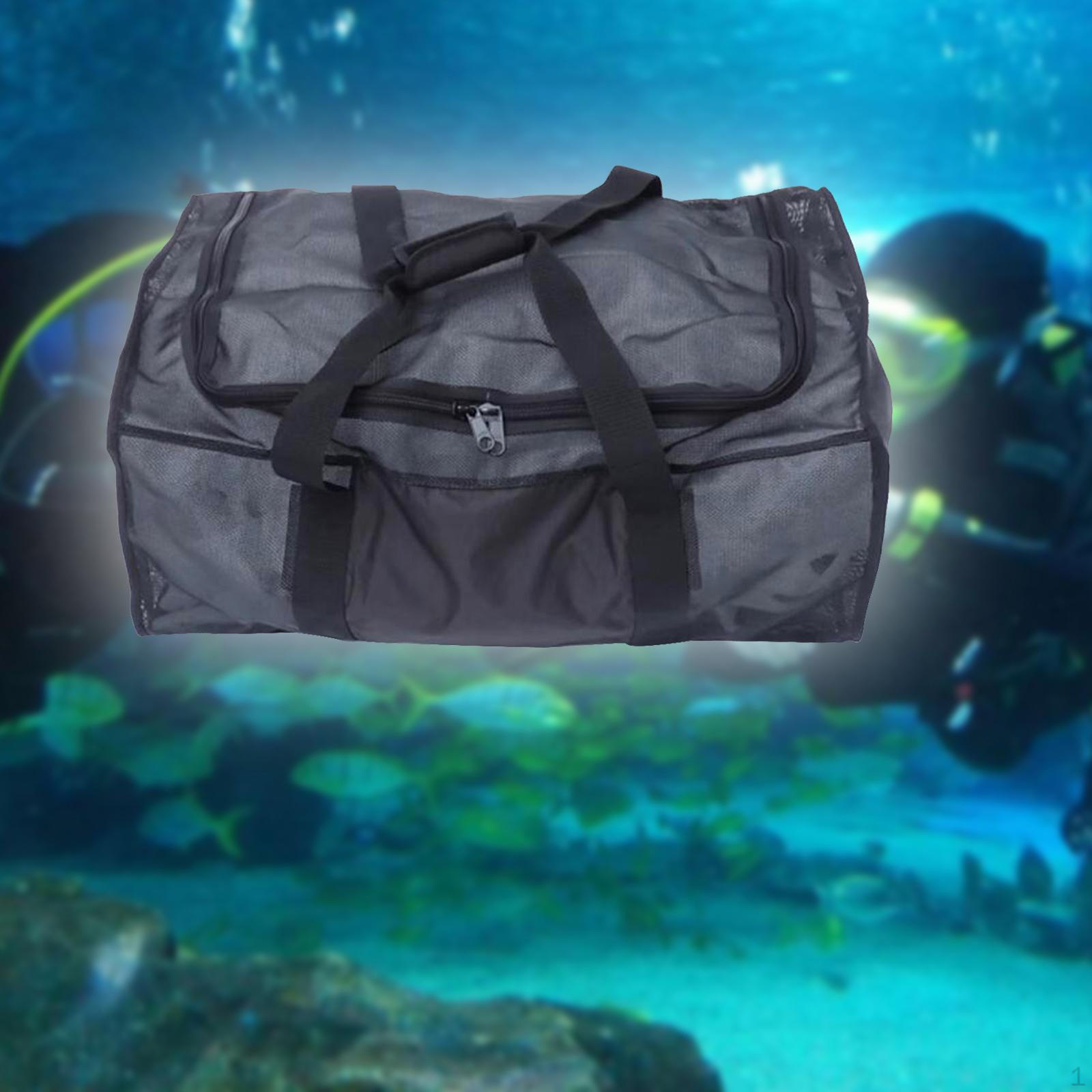 

Сетчатая спортивная сумка для дайвинга, большая вместительная сумка для подводного плавания, путешествия для чёрный