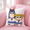 Cute Anime PPop Team Epic Cushion Cover Pillowcase Short Plush Invisible zipper Room Sofa Cushion Cover