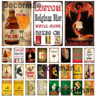 [ Mike86 ] Birra Belga PALM FILOU Cartello Metallico Poster Pittura Negozio Pub Decorazione LTA-3187 20*30 CM decoro vintage