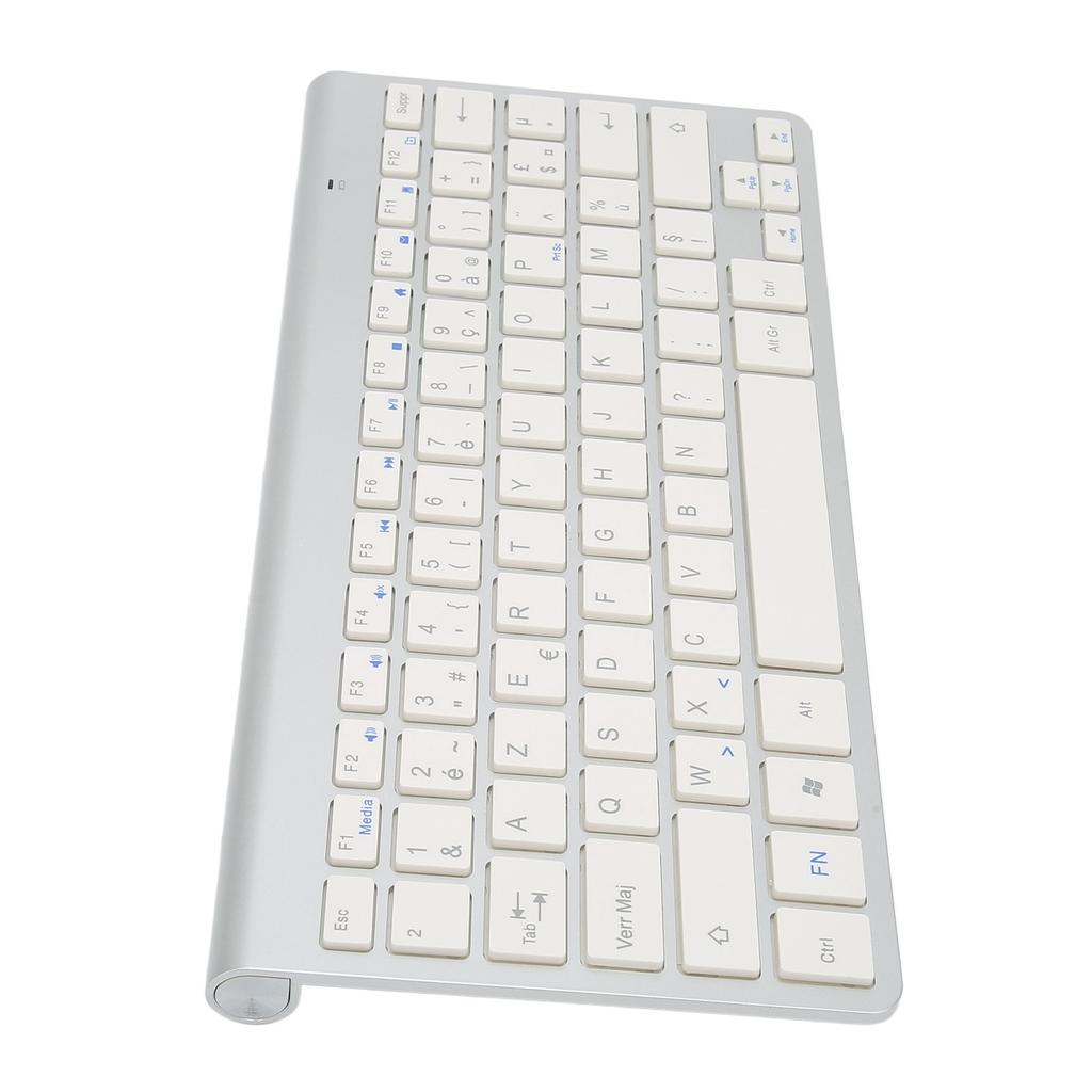 Trådløst tastatur Stilig Bærbart Trådløst 2.4g Plug and Play Tospråklig Tastatur for Stasjonære PCer Bærbare PCer Nettbrett